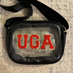 Clear crossbody stadium bag